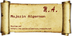 Mojszin Algernon névjegykártya